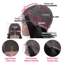 BLY Human Hair Wigs Lace Front 4x4 Closure Bob Wigs Body Wave Virgin Hair 14 Inch 150% Density Pre Plucked with Baby Hair Natural Color For Black Women BLY Store