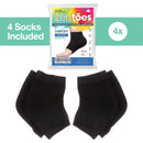 ZenToes Moisturizing Heel Socks 2 Pairs Gel Lined Toeless Spa Socks to Heal and Treat Dry, Cracked Heels While You Sleep (Men's Large 12+, Gray) ZenToes