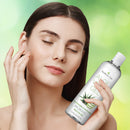 NEW 12oz Organic Aloe Vera Gel for Face, Skin, Hair & Sunburn Relief - by KinRose Care - From 100 Percent Pure Aloe Vera - Cold Pressed, Vegan, Unscented - Made in USA Seven Minerals