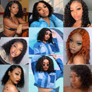 Lace Front Wigs Human Hair Short Bob Wigs 4x4 Lace Closure Wigs Human Hair Brazilian Curly Jaja Hair Deep Wave Bob Wigs for Black Women 150% Density Pre Plucked with Baby hair 16 Inch ORIGINAL QUEEN