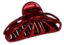 Parcelona French Small Rain Drop Small 2 3/4 Inches Red Jaw Hair Claw Clip (Glossy Red) Parcelona