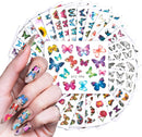 30 Sheets Butterfly Nail Stickers, Butterfly Nail Art Stickers Decals Water Transfer Decals for Women Nail Art Design Sticker Manicure Tips Wraps Decorations Kit AFSTEE Store