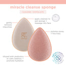 Real Techniques Sponge +, Skin Care Facial Cleanser Tool with Probiotics, Exfoliate and Clean Pores, Miracle Cleansing Sponge Real Techniques