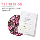 100% PURE Anti Acne Sheet Face Mask Clarifying Facial Skincare Detoxify & Calm Breakouts & Irritated Skin Soothing Anti-Inflammatory Botanical Boost & Deep Pore Cleanse for Women & Men - 1 Mask 100% PURE