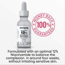 Niacinamide 12% Plus Zinc 2% Serum for Face - Skin Balancing Pore Reducing Face Serum for Combination and Oily Skin, Minimizes Large Pores 1oz Hollywood Skincare