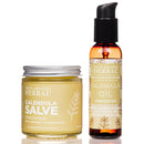 Ora's Amazing Herbal Calendula Skin Salve and Oil Set, Organic Licorice Skincare Balm, Responsibly Sourced Beeswax, 4 oz salve with 2 oz oil Infinity Warehouse