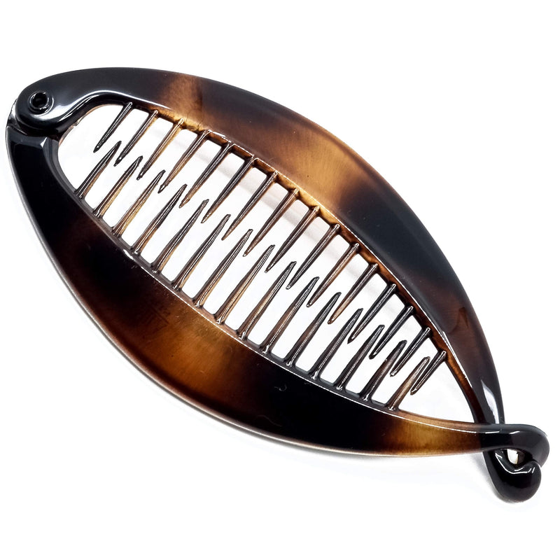 Camila Paris CP4 5 inch French Banana Clip Hair Comb, Classic Girls Updo Flexible Ponytail Holder Interlocking Banana Combs, Fashion Durable and Styling Hair Accessories for Women, Made in France Camila
