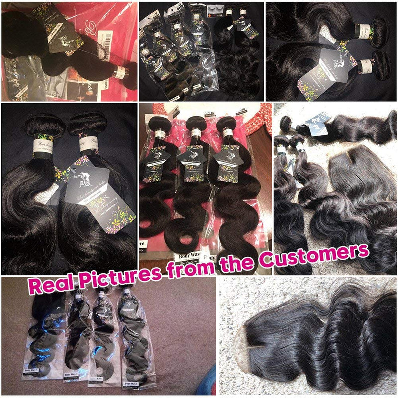 Beauty Princess Body Wave Human Hair 3 Bundles Double Weft 9A Brazilian Hair Bundles (24 26 28inch) … Wingirl Store