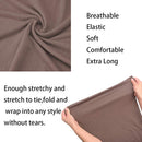 4 Pieces Stretch Head Wrap Hair Scarf Headband Jersey Turban Knit Headwraps Urban Hair Wrap Solid Color Ultra Soft Extra Long Breathable Tie for Women YMHPRIDE Store