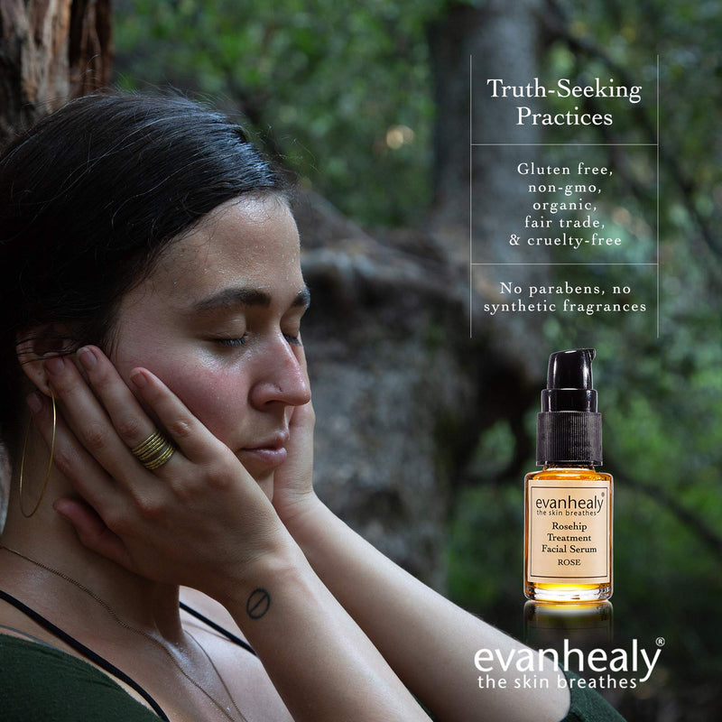 evanhealy Rosehip Facial Serum - Moisturizing & Plumping - All-Natural Hydrosols & Essential Oils - Damaged & Sensitive Skin evanhealy