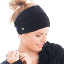 BLOM Original Boho 2-Pack Headbands for Women- Non-Slip Knotted Headband- Women Hair Band Made in Bali- 6" Wide Multistyle Elastic Head Wrap Perfect for Running, Yoga, Travel, Workouts & Fashion BLOM