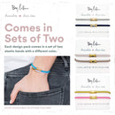 By Lilla Barre Elastic Hair Ties and Bracelets | Set of Two Hair Tie-Bracelets | Hair Accessories for Women | No Crease Hair Ties & Women’s Bracelets (Silver (Starfish/Bellflower)) By Lilla