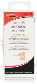 Supernail Swiss Silk Wrap Self-Adhesive Tabs, 40 Count SuperNail