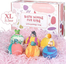 Lagunamoon Bath Bombs for Kids with Toys Inside for Boys Girls , 6 Pcs Kids Bath Bombs,Natural Color Scent, Safe for All Skin Types, Bath Bombs with Surprise Toy for Birthday Christmas Holiday Gifts Lagunamoon