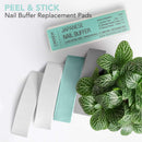 Onsen Secret Nail Buffer Block Replacement Pads - 3 Way Buffing Smooth Shine Natural Nail Buffing Pads w/ 3 Sides Coarse, Soft, Silky, Nail Buffer Replacement Pads Only - 4 Combo Pads - 1 Pack Onsen Secret