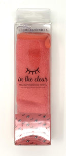 Lemon Lavender In the Clear Makeup Removing Towel with Hanging Loop and Suction Hook (Pink) DM Merchandising