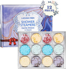 Lagunamoon Shower Steamers Aromatherapy Set of 12 for Relaxation, Shower Bomb with Essential Oils for Home Spa, Perfect Self Care Gifts for Women, Relaxation Gifts for Moms Lagunamoon