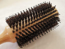 High-Density Boars Roller Brush Wood Large Barrel (1.4" Core, 2.8" with Bristles) for Blow-drying, Straightening, Volumizing Thin or Fine Long Hair Care me
