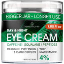 REMEDIAL PAX Eye Cream for Dark Circles and Puffiness, Bags Under Eyes Treatment, Anti-Aging Collagen Eye Cream for Wrinkles, Day & Night Caffeine Eye Cream with Niacinamide Dimethicone - Infinity Warehouse