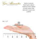 Gia Alessandra GA248 Wedding Bridal Hair Barrette Slide Clip Silver and Large Pearl Styling Girls Hair Ornaments. No Slip Durable Styling Hair Accessories for Women. Handmade in Italy (2.75 Inch) Gia Alessandra