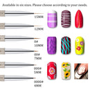 Beaute Galleria 1 Piece Kolinsky Sable Nail Art Liner Striping Brush, for Thin Fine Line Drawing, Detail Painting, Striping, Blending, One Stroke, Acrylic Nail Art Brush (Size: 15MM) BEAUTÉ GALLERIA