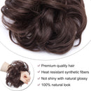 Messy Bun Hair Piece Scrunchy Updo Hair Pieces for Women Fluffy Wavy Hair Bun Scrunchies Donut Top Knot Hairpiece Synthetic Chignons with Elastic Rubber Band Hickory Brown Thicker 1Pc Benehair