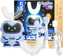 Well Before Kids U Shaped Electric Toothbrush with 5 Brush Heads, Ultrasonic, 5 Modes, IPX7 Waterproof Design (Spaceman, Grey Ages 2-7) Infinity Warehouse