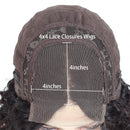 Amella Hair Lace Front Wigs Human Hair Brazilian Short Curly Bob Water Wave 4x4 lace closure Human Hair Wigs for Black Women Pre Plucked with Baby Hair(10 Inch) Amella Store