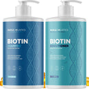 Advanced Biotin Shampoo and Conditioner Set - Thickening Sulfate and Paraben Free Shampoo and Conditioner for Hair Growth with Rice Water Black Castor Caffeine Collagen and Rosemary Oil Infinity Warehouse