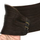 GOO GOO Clip in Hair Extensions Human Hair New Dark Brown 7pcs 120g 16 Inch Remy Clip in Human Hair Extensions Real Natural Hair Extensions Clip in for Women Straight GOO GOO Store