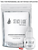 Sensitive Eyelash Extension Glue Stacy Lash 0.17fl.oz/5ml /Low Fume/ 5 Sec Drying time/Retention -5 Weeks/Professional Use Only Black Adhesive for Individual Semi-Permanent Eyelash Extensions STACY LASH