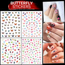 Nail Art Brushes Kit, Teenitor Nail Art Tool with Nail Dotting Tools, 3D Butterfly Nail Art Stickers, Nail Art Rhinestones and Pick Up Tweezer, Nail Foil Flakes, Nail Art Striping Tape Teenitor