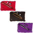 ZIPIT Grillz Big Pencil Case/Cosmetic Makeup Bag 3-Pack Bundle (Purple, Black, and Red) ZIPIT