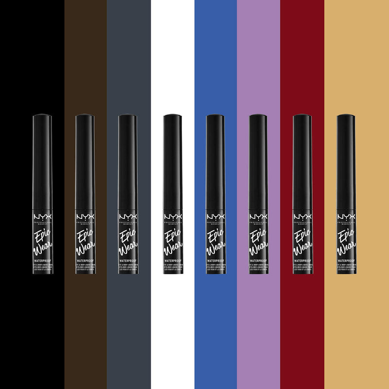 NYX PROFESSIONAL MAKEUP Epic Wear Liquid Liner, Long-Lasting Waterproof Matte Eyeliner - Black NYX PROFESSIONAL MAKEUP