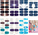15 Sheets Full Nail Polish Strips Nail Wraps Decal Street Adhesive Nails Stickers False Nail Design Nail Polish Strips with Nail Files for Women Girls AFSTEE