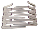 Parcelona French Crab Interlocking Clear Medium 2 1/4" Celluloid No Slip Ponytail Updo Clips Flexible Sturdy Hold Hair Clips Side Comb for Women and Girls, Made in France Parcelona