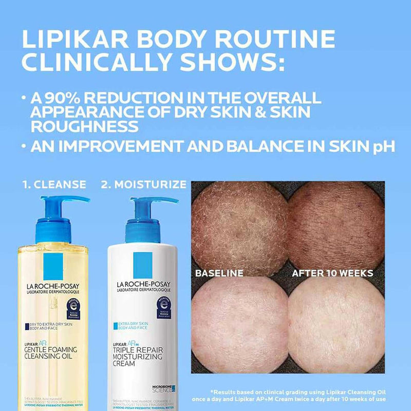 La Roche-Posay Lipikar AP+ Triple Repair Moisturizing Cream | Face & Body Lotion For Dry Skin | Shea Butter & Niacinamide Moisturizer | Gentle Face & Body Cream For Dry, Rough & Sensitive Skin Infinity Warehouse