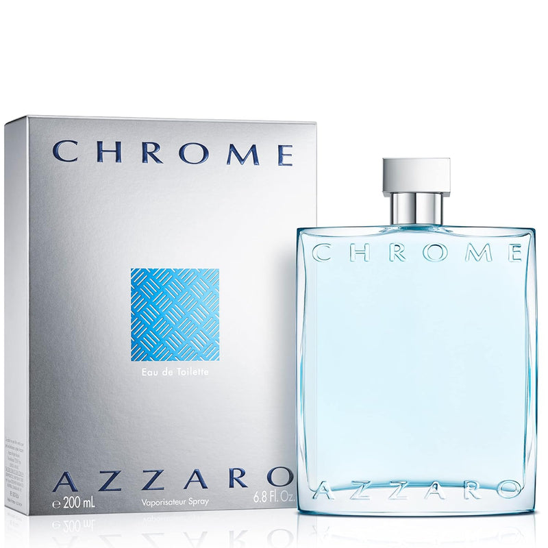 Azzaro Chrome Eau de Toilette - Fresh Aquatic Mens Cologne - Citrus, Woody, Musky Fragrance -Fresh Notes of Bergamot - Everyday Wear - Classic Summer Beach Scent - Luxury Perfumes for Men Infinity Warehouse