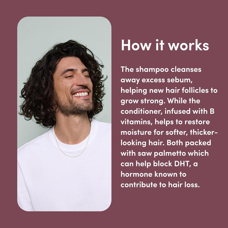 hims Thick Fix Shampoo & Conditioner Set - Thickening Shampoo and Conditioner with Saw Palmetto and Niacinamide - No Parabens or Sulfates, Vegan and Cruelty Free - Eucalyptus Grove - 2 x 6.4 fl oz Infinity Warehouse