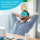 Cooling Ice Gel Eye Mask-Reusable Eye Masks, Sleeping Mask with Plush Backing for Headache, Puffiness, Migraine, Stress Relief (Blue) J JIMOO