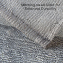 Extra Long Exfoliating Bath Cloth/Towel - 2 Pack - 36" Long, Gray and White Nylon Bath Cloth/Towel, Stitching on All Sides for Added Durability Mayberry Health and Home