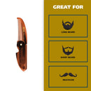 Wahl Beard & Mustache Folding Comb for Men's Grooming - Handcrafted & Hand Cut with Cellulose Acetate - Smooth, Rounded Tapered Teeth - Model 3326 Wahl Clipper