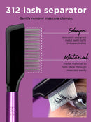 Real Techniques Eyeshadow Brush Set, Makeup with Gel Eyeliner, Flat Eye, and Eyelash Brushes, Purple, 8 Piece Real Techniques