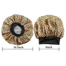 Sent Hair Large Satin Bonnet Sleep Cap for Women Double Layer Silky Hair Bonnet for Braids,Curly,Long Hair- Wide Elastic Band,Leopard sent hair