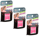 Scunci Black Gel Elastics, No-Slip Grip, Strong Hold-Ponytailers, 14 Pcs per Pack (3-Pack) Scunci