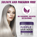 Bellisso Purple Mask for Blonde Hair - No More Yellow or Copper Tones - Deep Conditioner for Color Treated Locks with Keratin and Moroccan Argan Oil Treatment BELLISSO