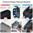 BALEINE Toiletry Bag for Men, Large Travel Toiletries Bags with Water-Resistance Compartment, PU Leather Dopp Kit (Medium, Black) BALEINE