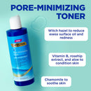Witch Hazel Toner for Face by the makers of Differin Gel, Pore-Minimizing Skin Toner, Gentle Skin Care for Acne Prone Sensitive Skin, 8 oz Differin