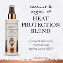 Hair Food Coconut & Argan Oil Heat Protectant Spray Blend, Paraben & Dye Free, 6.4 fl oz Hair Food