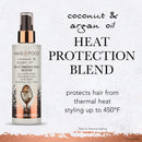 Hair Food Coconut & Argan Oil Heat Protectant Spray Blend, Paraben & Dye Free, 6.4 fl oz Hair Food